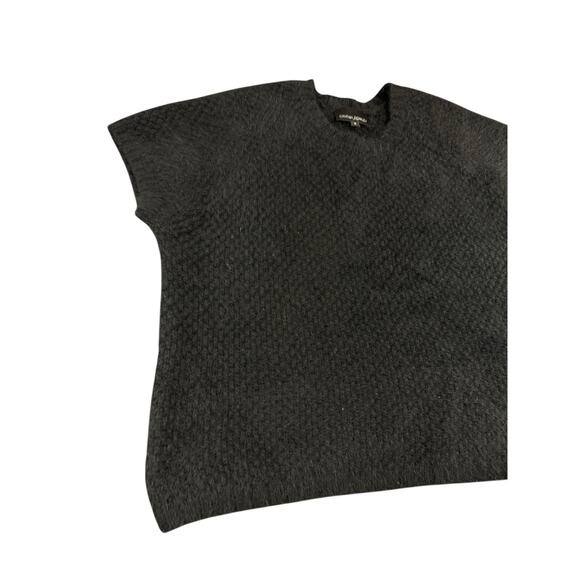 Cynthia Rowley Women’s Angora Blend Knit Sweater Top Black Short Sleeve Small - Picture 4 of 10